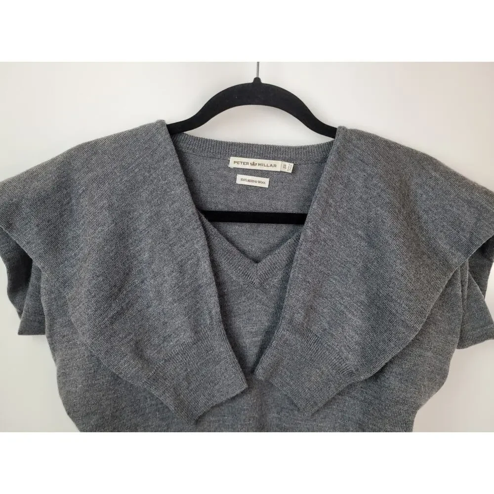 Peter Millar Men's Merino Wool V-Neck Long Sleeve Sweater Gary Size XL
